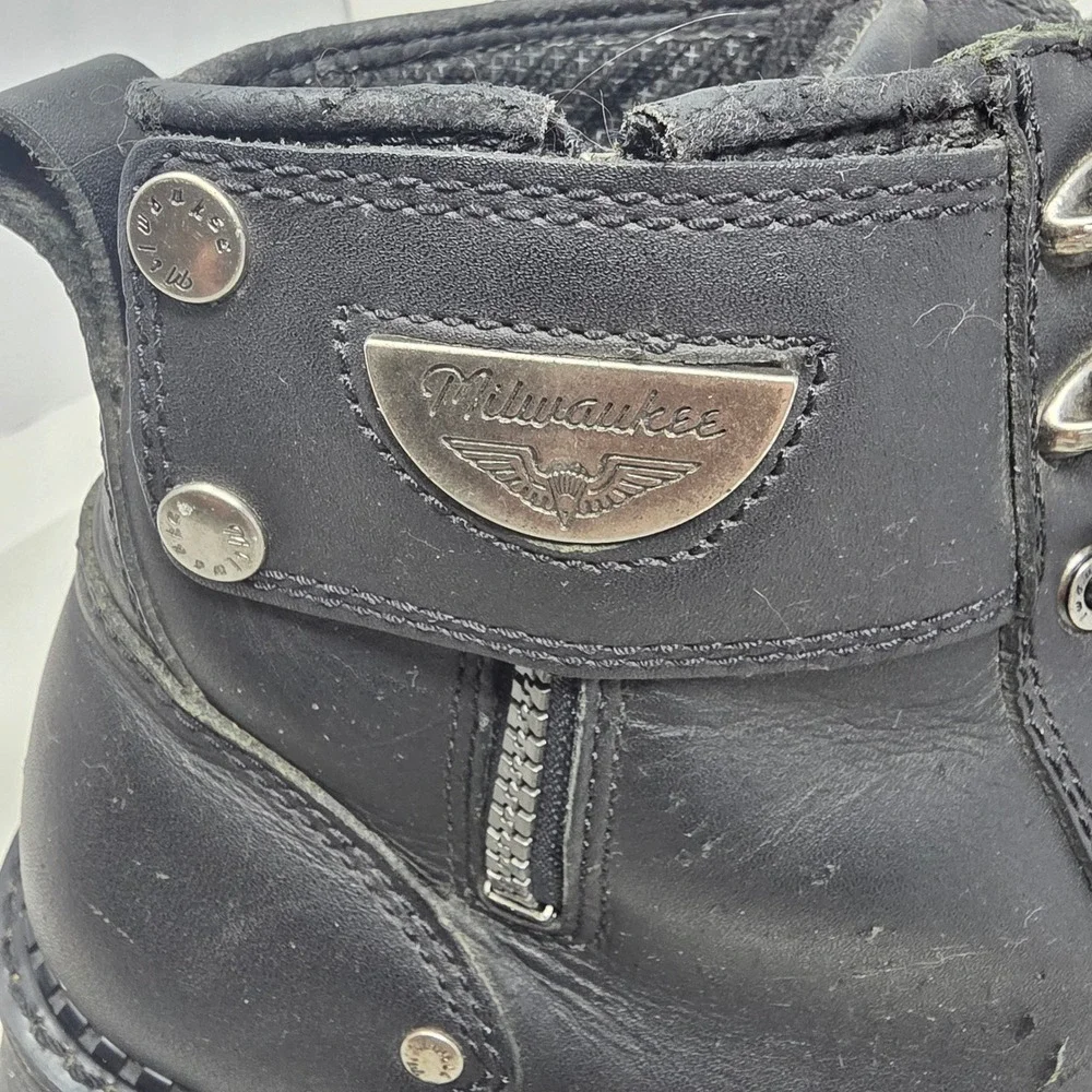 Milwaukee Motorcycle Boots Mens 11.5 MB445 Freedom Flex Black Leather Fair